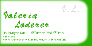 valeria loderer business card